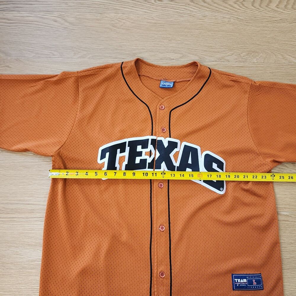 Vintage Champs Sports Team Edition Apparel TEXAS Mesh Baseball Jersey Large - Picture 6 of 13